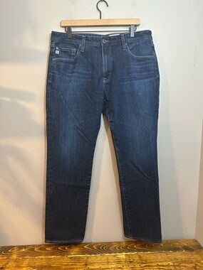 AG Adriano Goldschmied Jeans Everett Slim Straight 36x30 Stretch Dark Wash Denim